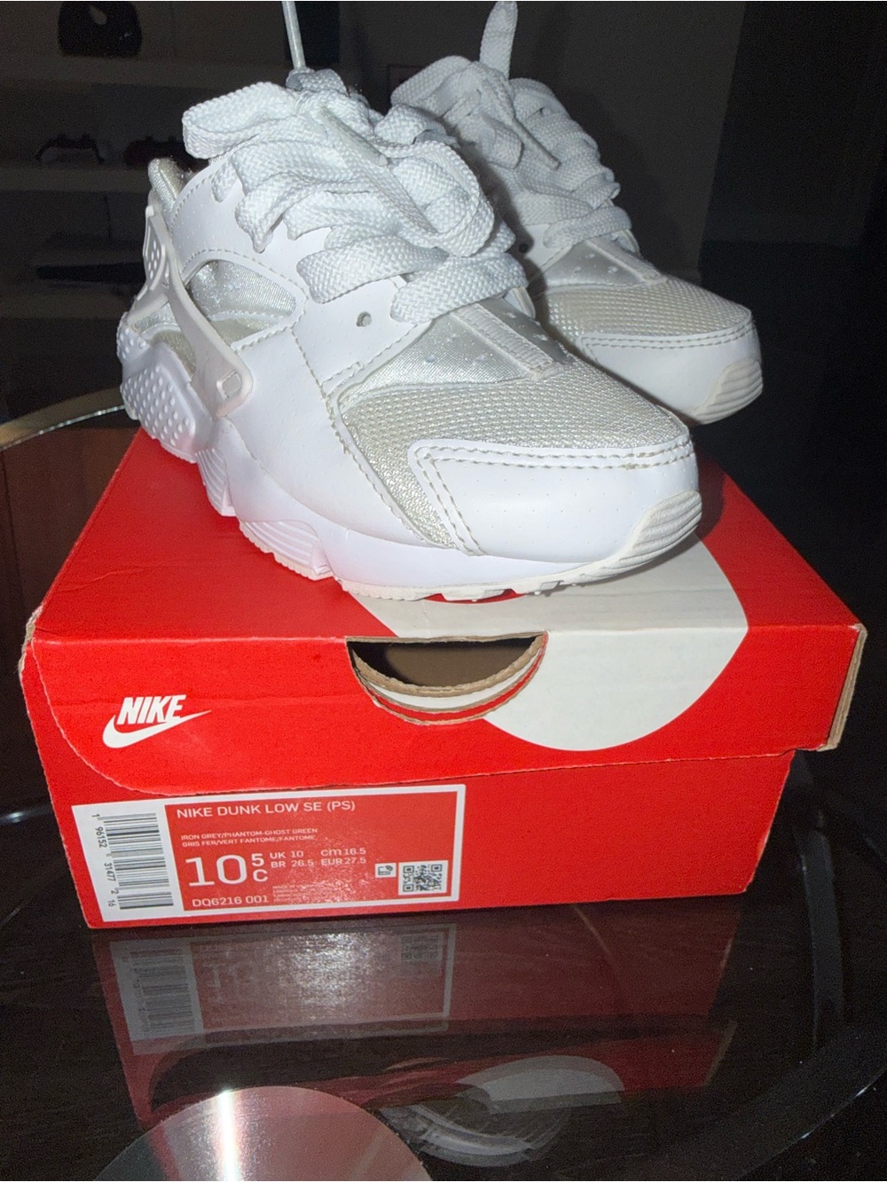 Nike Kids White Lace-Up Sneakers